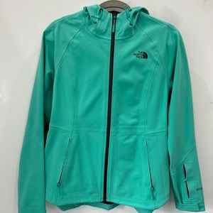 The North Face Gore-Tex Waterproof Women's Rain Jacket Shell Mint Green Coat